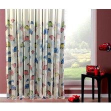 Evdepo Home Arabalı Ekstraforlu Pilesiz Tül Perde Tek Kanat - Ekru 480 X 250 Cm