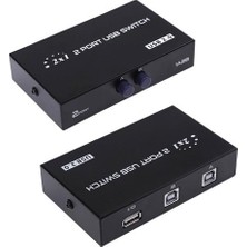 2 Port Manuel Seçmeli USB Switch 2 Kasa 1 Yazıcı