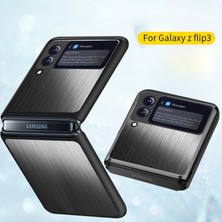 Zunhai Samsung Galaxy Z Flip3 5g Altın Için Paslanmaz Ste Çantası Kılıf ( Yurt Dışından)