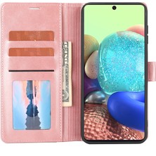 Yue Store Samsung Galaxy A71 4G Pembe Clic Deri Telefon Kılıfı (Yurt Dışından)