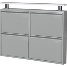 Kaser Gri 2+2 Metal Ayakkabılık