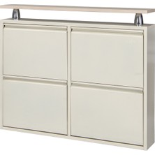Kaser Krem 2+2 Metal Ayakkabılık