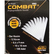 Combat Pro Maket Bıçağı Falçata Ağzı Yedeği Dar Kesim 0.4X9MM 100 Adet