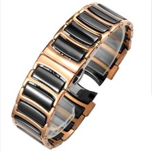 Huawei Watch GT GT2 GT3 GT4 GT5 42mm/Honor Magic 2 Kordon Çerçeveli Seramik Metal Kordon