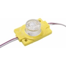 Hazar Led 12 Volt 1.5 Watt Tek Mercekli Modül Led Sarı (Amber) -10 Adet-