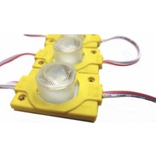 Hazar Led 12 Volt 1.5 Watt Tek Mercekli Modül Led Sarı (Amber) -10 Adet-