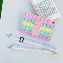 FUJİMAX Samsung Galaxy Tab A8 SM-X200 (2021) Yatay Standlı Askılıklı Silikon Popit Kids Kılıf