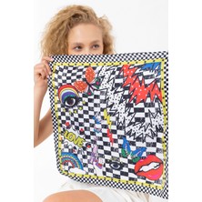 Saria Moda Dama Desen Renkli Fular Bandana