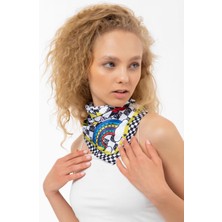 Saria Moda Dama Desen Renkli Fular Bandana