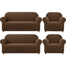 Elgeyar Likrali Koltuk, Kanepe, Çekyat Örtüsü  Lastikli, Pitikare Desen3+3+1+1