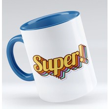 Bk Gift Super Tasarımlı Mavi Kupa Bardak - Model 1