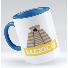 Bk Gift Mexico Tasarımlı Mavi Kupa Bardak - Model 1