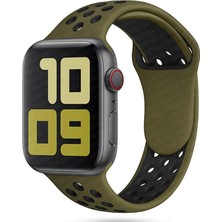 MobaxAksesuar Apple Watch 44/45/46/49mm Kordon Delikli Spor Kordon 2/3/4/5/6/se/7/8/9/10/11/ultra