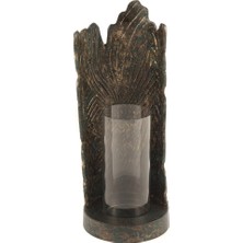 Mikasa Moor Yeşil Metal Cam Mumluk 14 x 36 cm