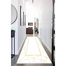 Napoli Home Dijital Baskılı Kaymaz Taban Yıkanabilir Modern Desenli Koridor Halısı Yolluk NHU-HY-993