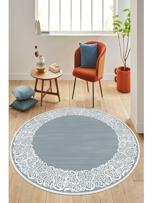 Napoli Home Dijital Baskılı Kaymaz Taban Yıkanabilir Yuvarlak Salon Halısı ve Mutfak Halısı NHY-HS-523