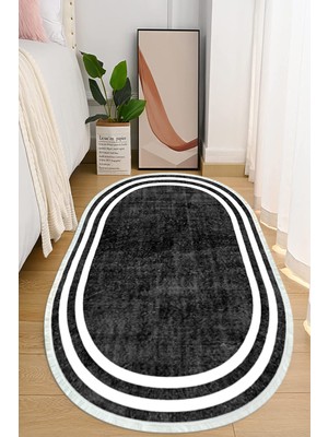 Napoli Home Dijital Baskılı Kaymaz Taban Yıkanabilir Oval Salon  Halısı Mutfak Halısı ve Yolluk NHO-HT-574