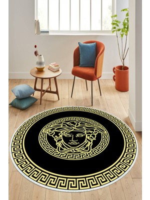 Napoli Home Dijital Baskılı Kaymaz Taban Yıkanabilir Yuvarlak Salon Halısı ve Mutfak Halısı NHY-HT-1121