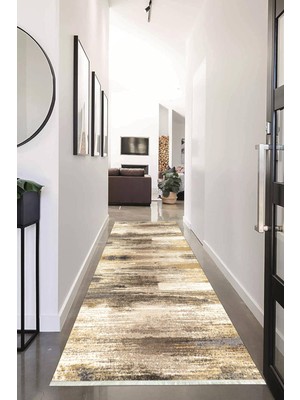 Napoli Home Dijital Baskılı Kaymaz Taban Yıkanabilir Modern Desenli Koridor Halısı Yolluk NHU-HS-216
