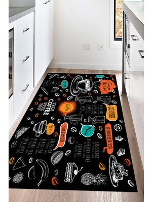 Napoli Home Dijital Baskılı Kaymaz Taban Yıkanabilir Mutfak Halısı NHM-HM-554