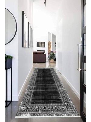 Napoli Home Dijital Baskılı Kaymaz Taban Yıkanabilir Sade Desenli Koridor Halısı Yolluk NHU-HT-124