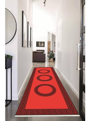 Napoli Home Dijital Baskılı Kaymaz Taban Yıkanabilir Modern Desenli Koridor Halısı Yolluk NHU-HS-419