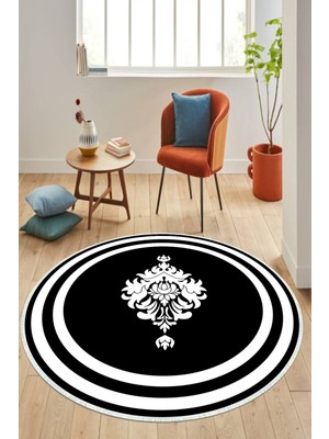 Napoli Home Dijital Baskılı Kaymaz Taban Yıkanabilir Yuvarlak Salon Halısı ve Mutfak Halısı NHY-HT-816