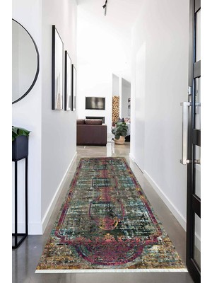 Napoli Home Dijital Baskılı Kaymaz Taban Yıkanabilir Modern Desenli Koridor Halısı Yolluk NHU-SD-231
