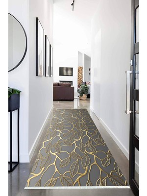 Napoli Home Dijital Baskılı Kaymaz Taban Yıkanabilir Modern Desenli Koridor Halısı Yolluk NHU-HS-224