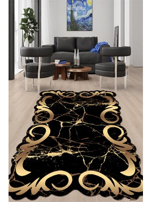 Napoli Home Dijital Baskılı Kaymaz Taban Yıkanabilir Lazer Kesim Salon Halısı ve Yolluk NH-LZR-SD-773