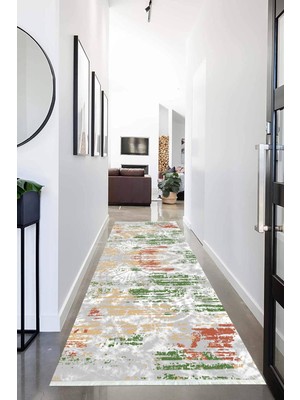 Napoli Home Dijital Baskılı Kaymaz Taban Yıkanabilir Modern Desenli Koridor Halısı Yolluk NHU-HT-1347