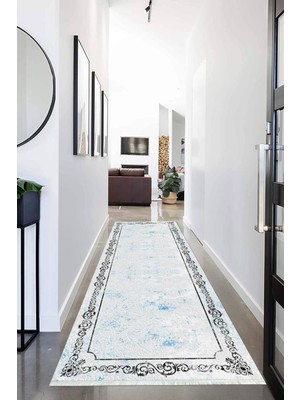 Napoli Home Dijital Baskılı Kaymaz Taban Yıkanabilir Modern Desenli Koridor Halısı Yolluk NHU-SD-310