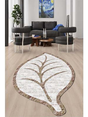 Napoli Home Dijital Baskılı Kaymaz Taban Yıkanabilir Lazer Kesim Salon Halısı ve Yolluk NH-LZR-SD-489