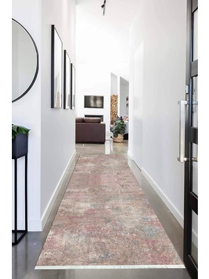Napoli Home Dijital Baskılı Kaymaz Taban Yıkanabilir Modern Desenli Koridor Halısı Yolluk NHU-HT-136