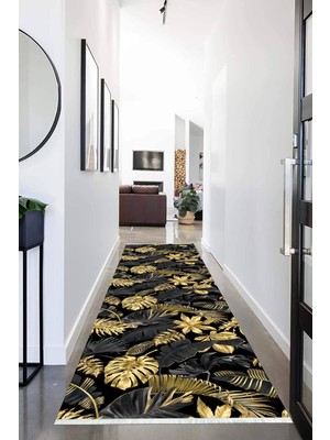 Napoli Home Dijital Baskılı Kaymaz Taban Yıkanabilir Modern Desenli Koridor Halısı Yolluk NHU-HS-303