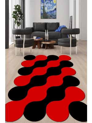 Napoli Home Dijital Baskılı Kaymaz Taban Yıkanabilir Lazer Kesim Salon Halısı ve Yolluk NH-LZR-HT-884