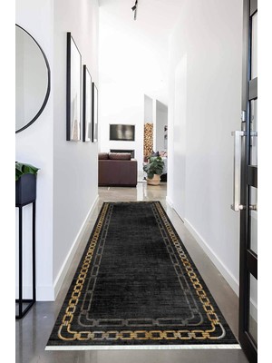 Napoli Home Dijital Baskılı Kaymaz Taban Yıkanabilir Modern Desenli Koridor Halısı Yolluk NHU-HT-901