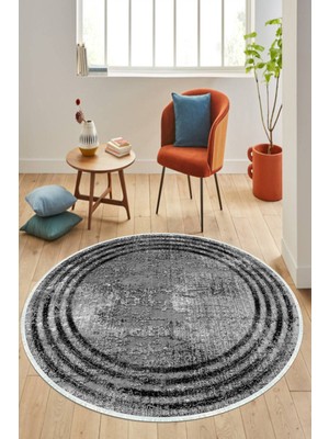 Napoli Home Dijital Baskılı Kaymaz Taban Yıkanabilir Yuvarlak Salon Halısı ve Mutfak Halısı NHY-HT-486