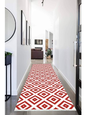 Napoli Home Dijital Baskılı Kaymaz Taban Yıkanabilir Modern Desenli Koridor Halısı Yolluk NHU-HY-813