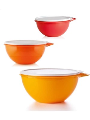 Tupperware Miks 3'lü Miksim Karıştırma Saklama Kabı 14-27-45 Hsgl