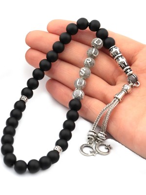 Pigado Isim Yazılı Siyah Oniks Tesbih Kişiye Özel Tesbih