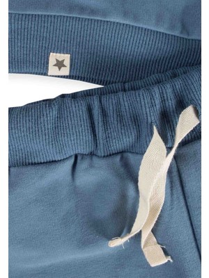 Cigit Basıc Karyoka Detaylı Sweatshirt Takım Indigo Mavi