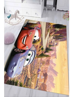 Napoli Home Dijital Baskılı Kaymaz Tabanlı Yıkanabilir Arabalı Çocuk Odası Halısı NHÇ-HP-705