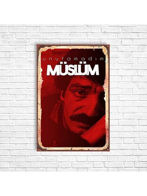 Trend Poster Müslüm Gürses Retro Ahşap Poster