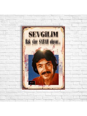 Trend Poster Ferdi Tayfur Retro Ahşap Poster