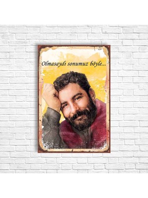 Trend Poster Ahmet Kaya Retro Ahşap Poster