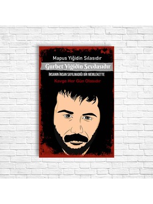 Trend Poster Azer Bülbül Retro Ahşap Poster
