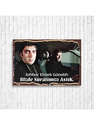 Trend Poster Kurtlar Vadisi Retro Ahşap Poster