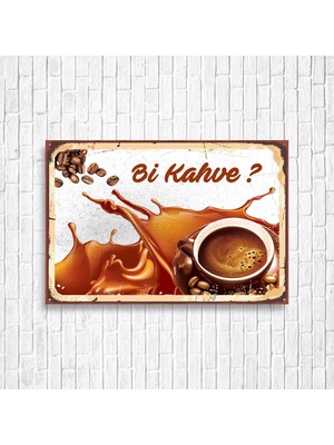 Trend Poster Kahve Retro Ahşap Poster