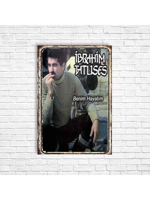 Trend Poster Ibrahim Tatlıses Retro Ahşap Poster